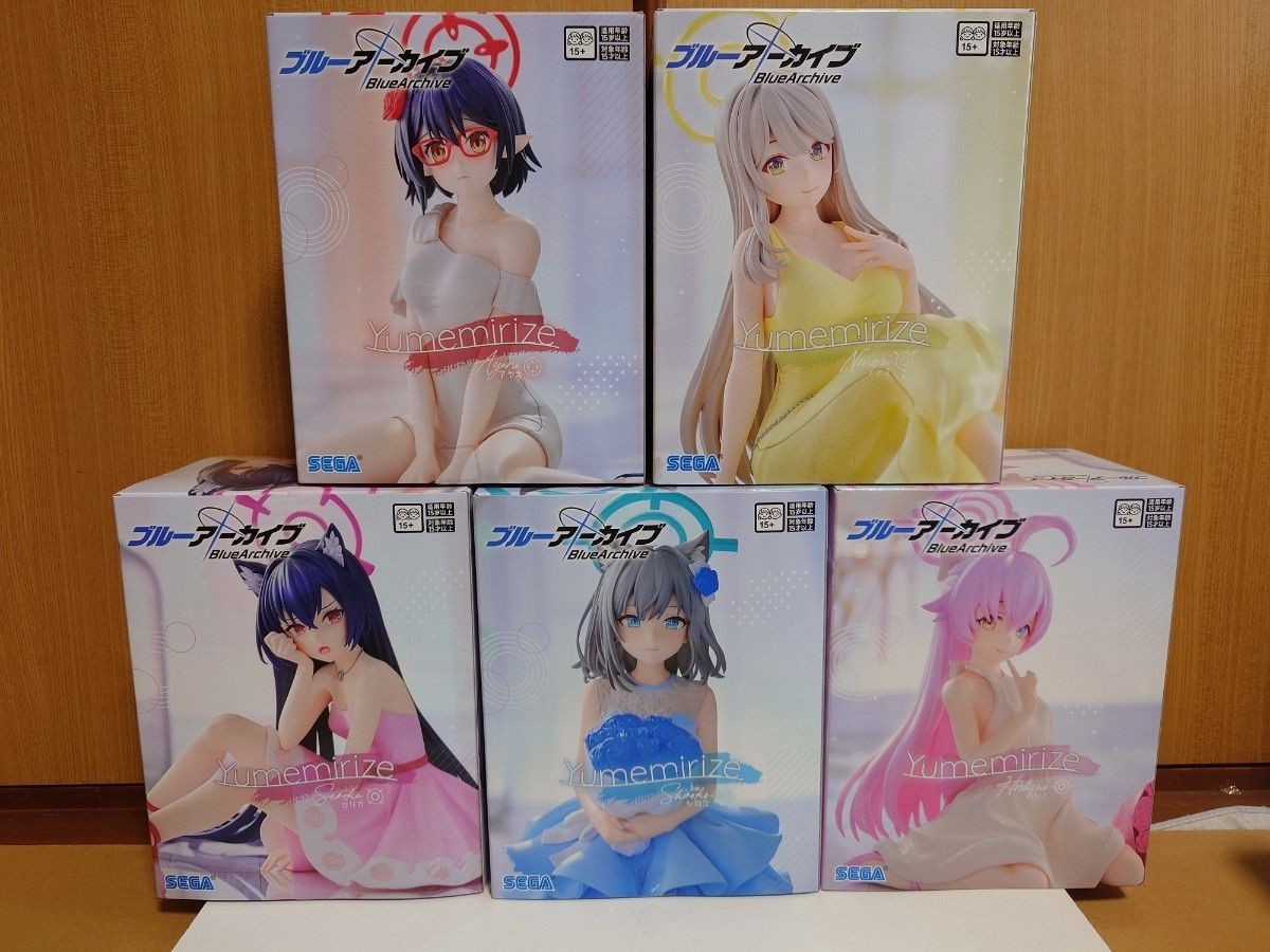 Blue Archive Yumemirize Figure Set of 5 Shiroko Hoshino Serika