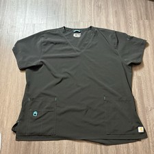 Carhartt Force Womens Scrub Top Modern Fit Stretch Performance Black 3XL
