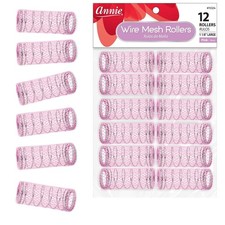 Annie Wire Mesh Rollers Large 1 1/8 Inch Hair Curlers for Voluminous Curls