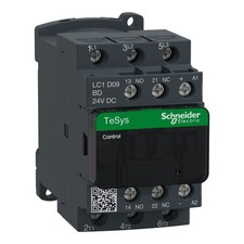 Schneider LC1D09BD - 3P CONT 9A AC3 4KW 1NO 1NC 24VDC COIL - Made In France