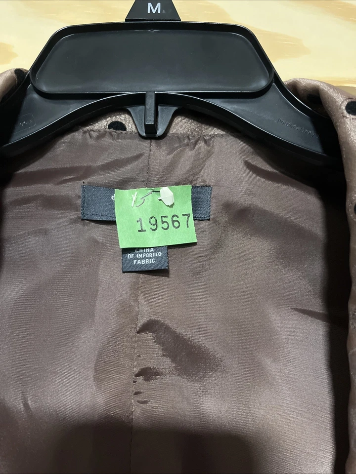 Chaqueta Blazer Mujer Y2K Dressbarn De Colección Talla 14W Marrón Brillante Lunares Foto 2 de 4
