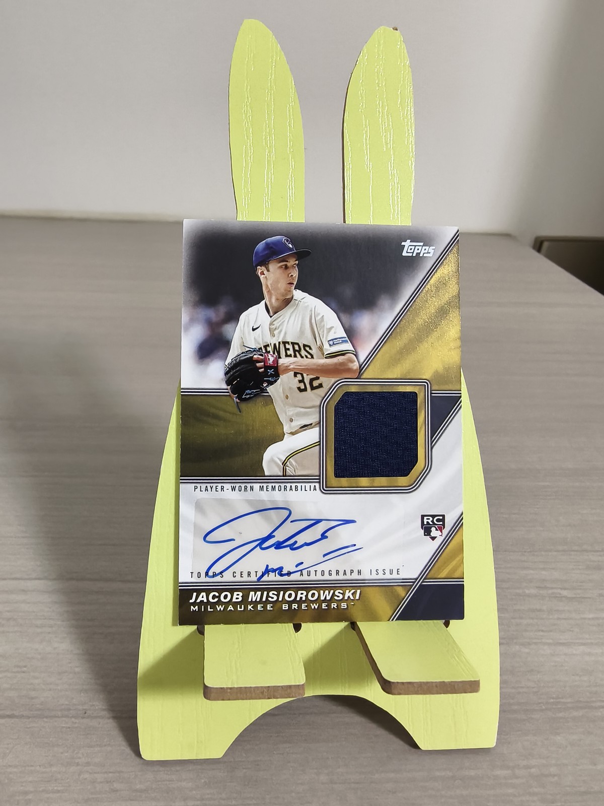 Jacob Misiorowski 2026 Topps Series 1 MLB Major League Material Auto RC Brewers