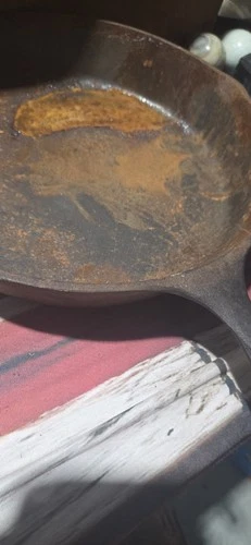 Vintage Lodge 12" Cast Iron Skillet Double Spout/Handle USA 10SK