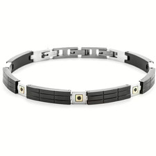 Paciotti 4US Bracciale Rigido Acciaio Oro 18Kt Spinelli 4UBR6938