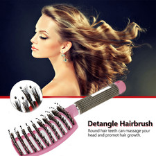 Hairbrush Anti Klit Brushy Haarborstel Women Detangler Hair Brush Bristle Nylon