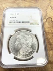 1881-S Morgan Silver Dollar MS63 NGC #885