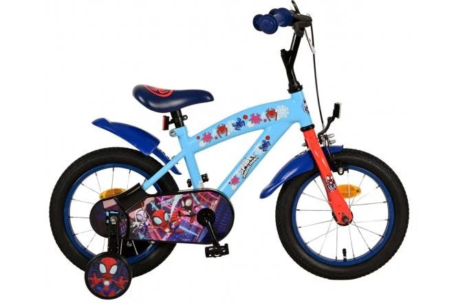 Volare Offiziell lizenziertes Marvel Spidey 14-Zoll-Kinderfahrrad in Blau - Sich