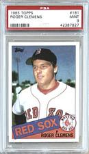 1985 TOPPS #181 ROOKIE ROGER CLEMENS PSA 9 MINT RED SOX
