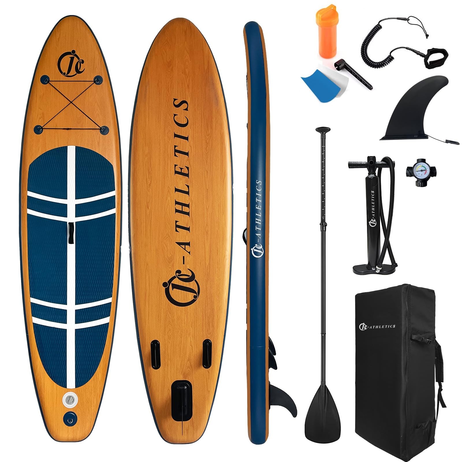 Thick 6in Inflatable Stand Up Paddle Board ISUP Package with Premium SUP Accessories