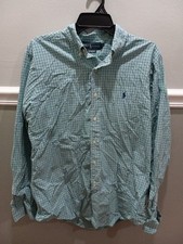MENS RALPH LAUREN CUSTOM FIT LONG SLEEVE BUTTON UP DRESS SHIRT SIZE L PLAID