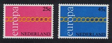 Netherlands Chain of Os Europa 2v 1971 MNH SG#1131-1132 MI#963-964