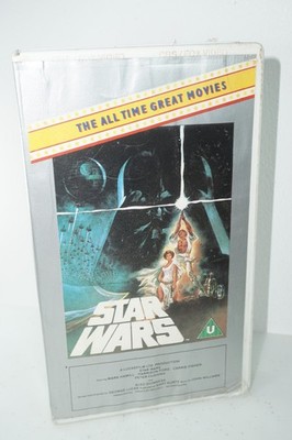 Star Wars: A New Hope (1977) UK VHS VIDEO Rare 1987 CBS FOX Cover & Case S1130