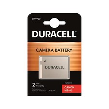 Duracell Digital Camera Battery 3.7V 1000mAh Canon NB-6L IXUS 85 IS, 95 IS, 105