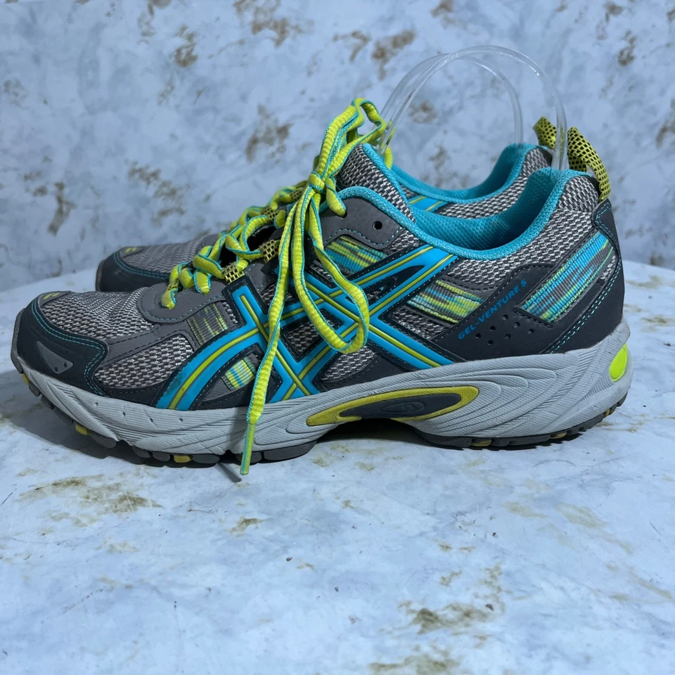 ASICS гель Venture 5 женщин размер 9 Trail кроссовки серый синий Athletic кроссовок - Изображение 4 из 4