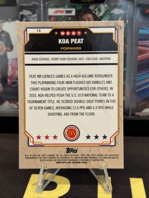 2025 Topps Chrome McDonald's All-American #13 Koa Peat Mcflurry