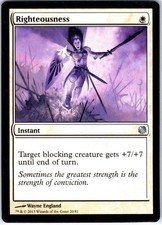 Righteousness 20 U Duel Decks: Heroes vs. Monsters Magic the Gathering MTG LP