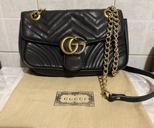 GUCCI. Borsa a spalla in pelle trapuntata GG Marmont Originale Usato Buono