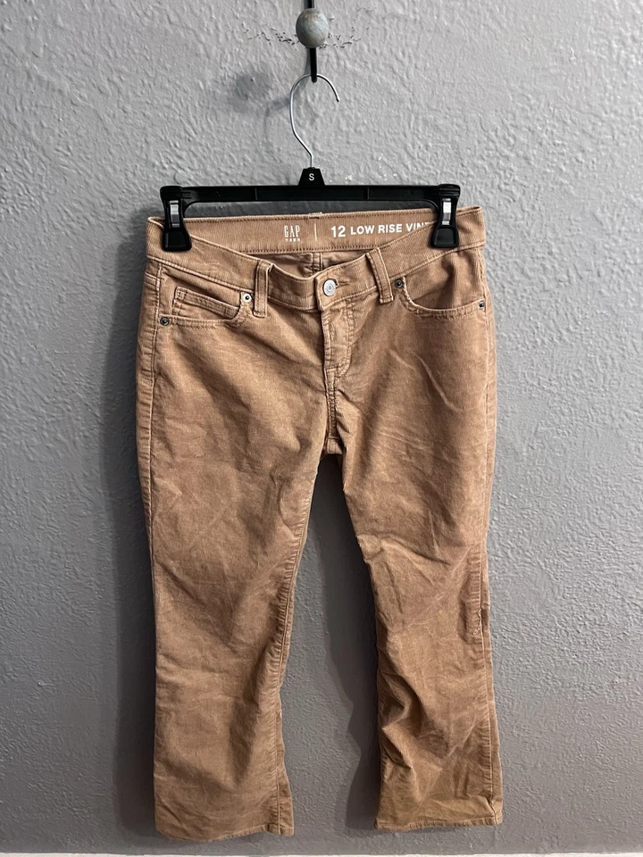 Gap Pants Teen Girls 12 Beige Corduroy Low Rise Vintage Bootcut - Image 2 of 4