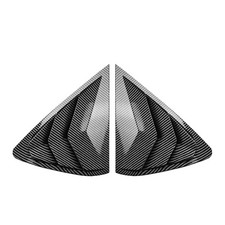 2X Heck Seitenfenster Lamellen Abdeckung Carbon Optik f�r BMW X6 F16 2015-2019