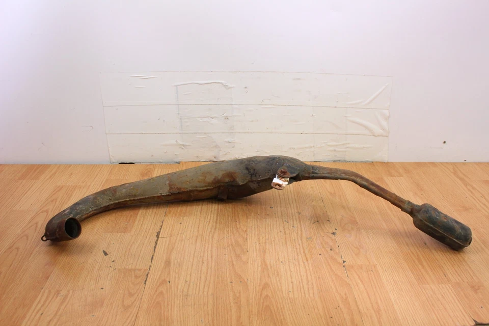 Suzuki RM125M 1975 sistema de escape conjunto/tubo de cabeza/silenciador Foto 4 de 4