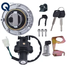 Ignition Switch Fuel Gas Cap Seat Lock Key Set For Honda CBR600F4/F4i 2001-06