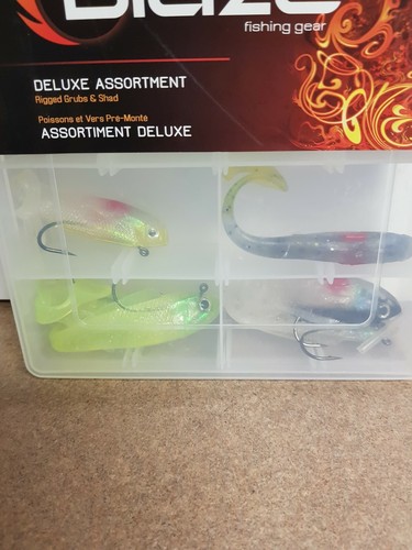 Blaze Deluxe Assortment Lure Kit 18 Pack BLKIT-2 RIGGED GRUB AND SHAD - Picture 3 of 5