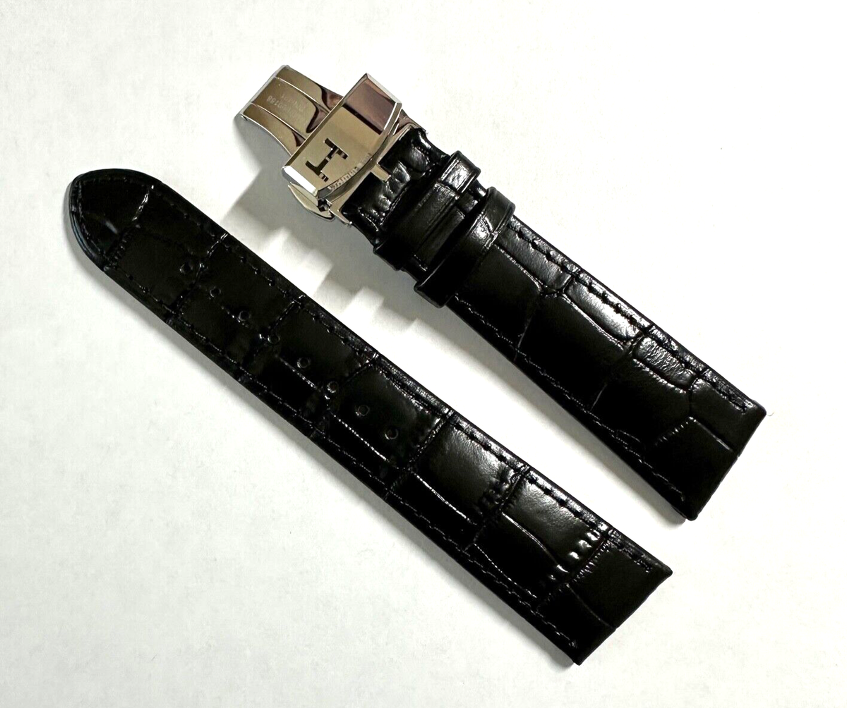 Original Hamilton Ventura H245150 Men's Black Leather 21mm Watch