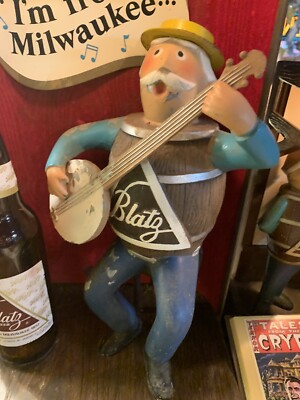 Vintage 1950's Blatz Beer Light Up Banjo Player Advertising Bar