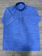 Traditional Wear Khadi Classy Men KurtaFor Pooja and Festival Party Freeshipping