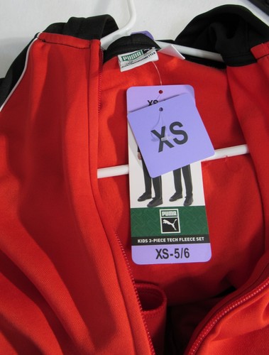 Puma Pants Jacket & Pants & T-Shirt Set Size XS 5/6 Boy's New - Picture 9 of 12