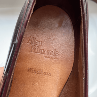 Allen Edmonds Windham Leather Oxfords 13AA Allen Edmonds Windham burgundy leather oxford type slip on  main image 3