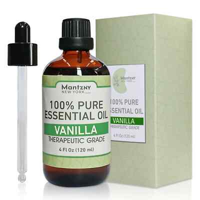 MantzNY Vanilla Essential Oil 120ml 100% Pure Therapeutic Grade Aromatherapy Oil
