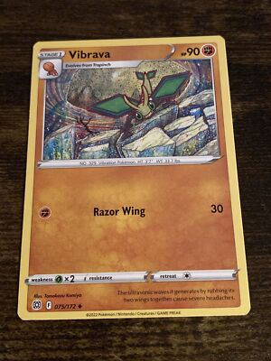 Vibrava 075/172 Uncommon Brilliant Stars Pokemon Card L8830* | eBay
