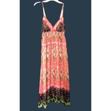 SHE'S COOL - WOMEN SPAGUETTI STRAPLIGHT WEIGHT FLORAL MAXI DRESS SIZE MEDIUM