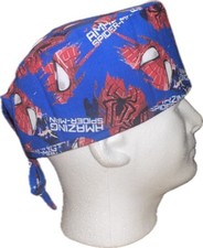 Marvel Spiderman Paint 1 Scrub Hat Chemo Cap