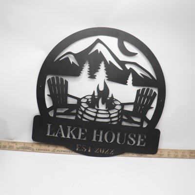 Personalized Welcome to the Lake House Sign Est 2022 15-1/2''