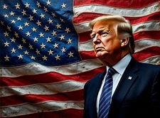 Donald Trump American Flag White House Metal Fridge Magnet 4x6 7240