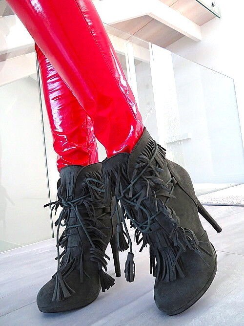 Bellamica Original Tacones Altos Corsé Plataforma Botas Verde 37