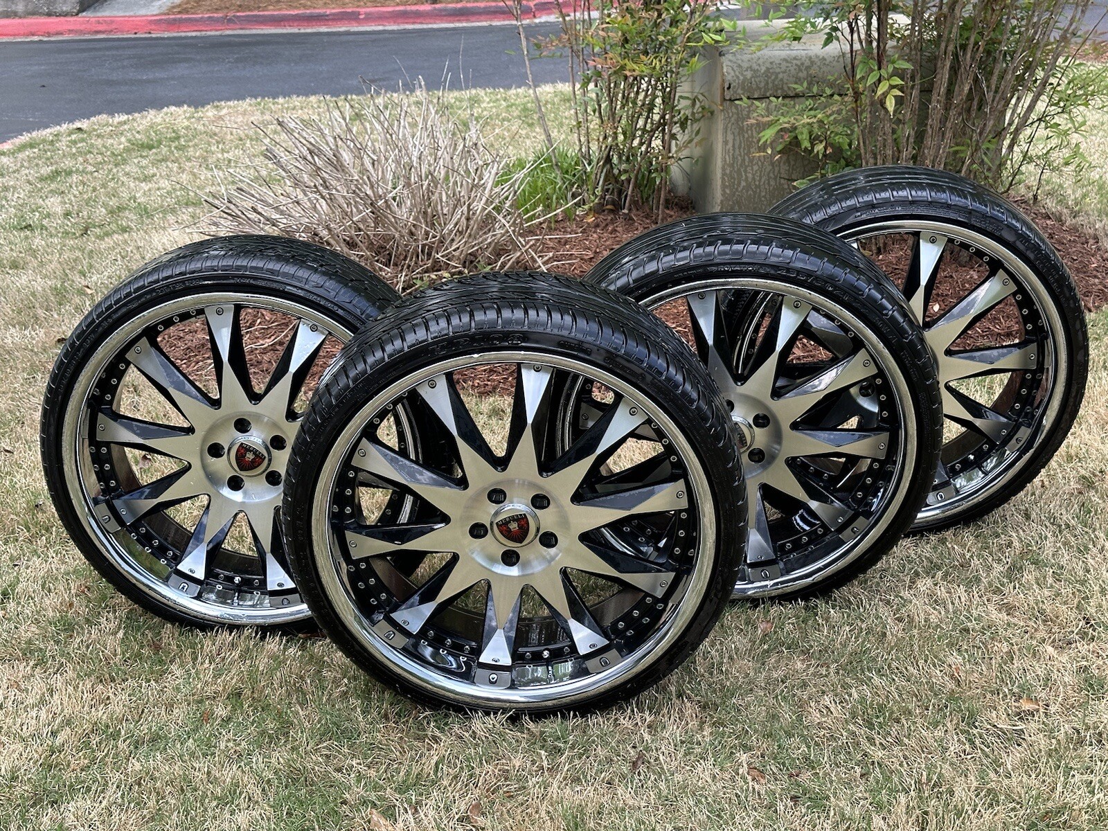 22 inch chrome rims and tires eBay