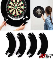 Protective Dartboard Darts Surround Wall Guard Protector Ring Plain Black 71cm ⌀