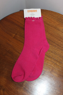 GYMBOREE GIRLS SOCKS 1 PAIR RASPBERRY-MAGENTA SIZE 5-7