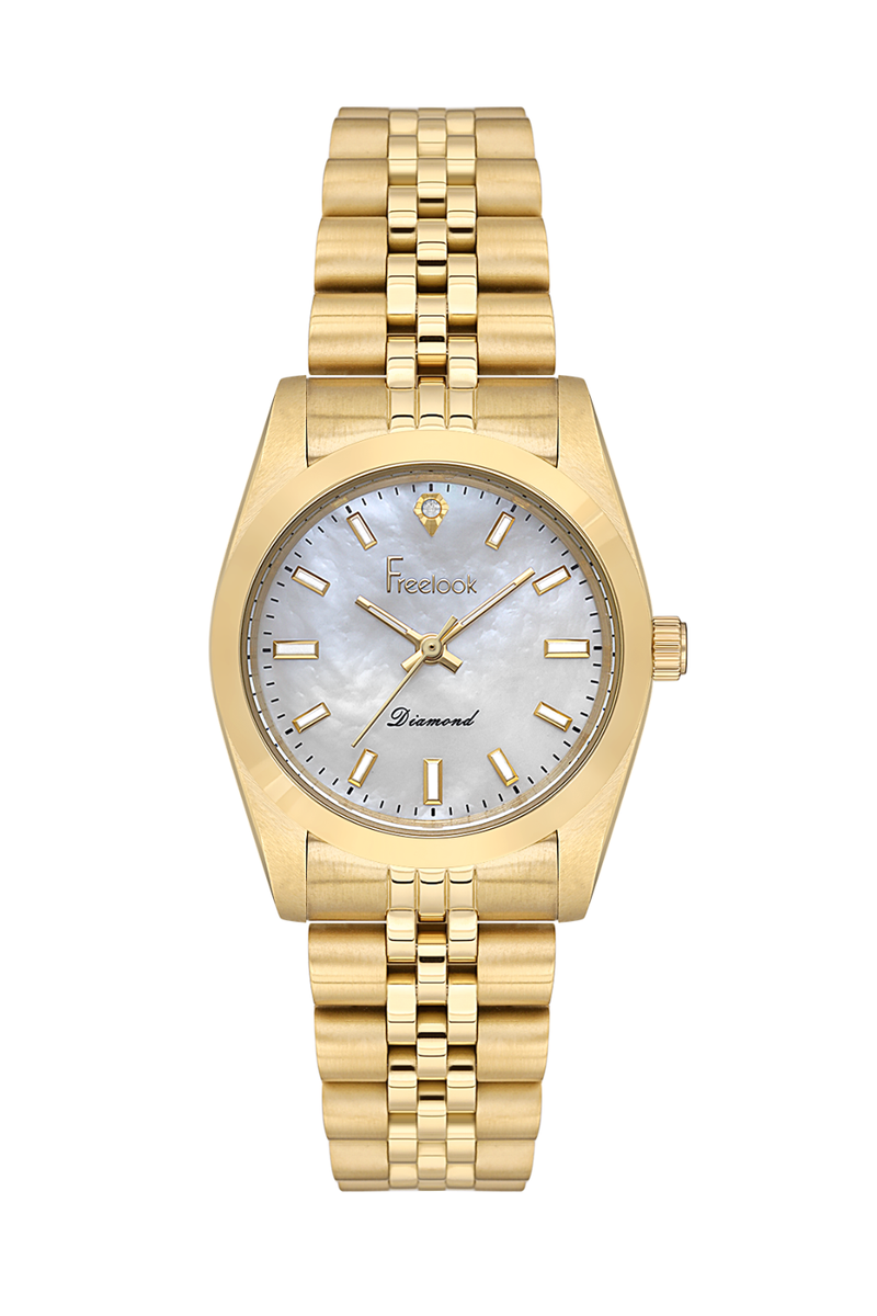 Freelook gold watch Freelook Charmant Women White Pearl/Gold Watch – Daniel  main image 3