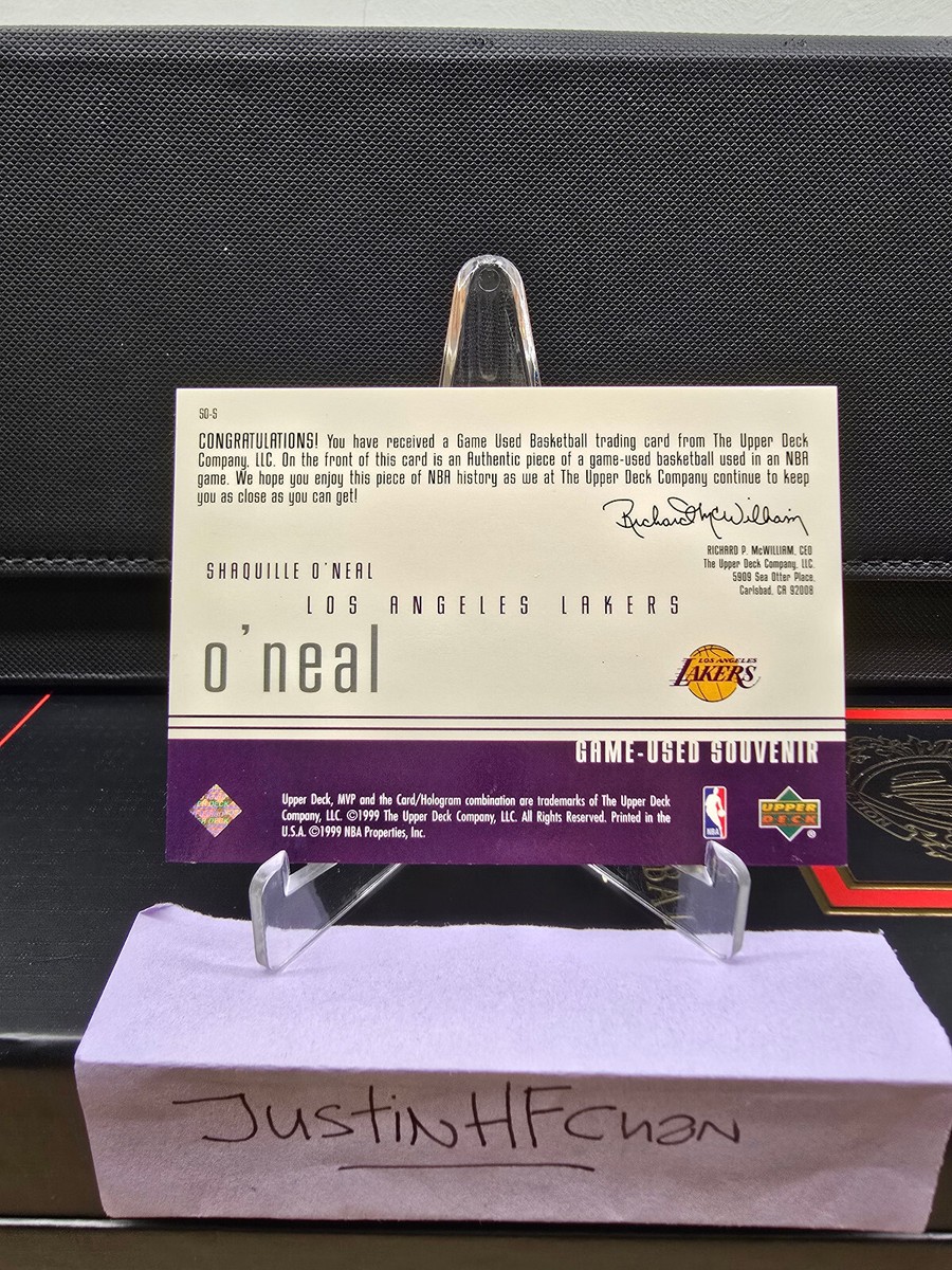 1999 Upper Deck MVP Game Used Souvenier Ball Shaquille O