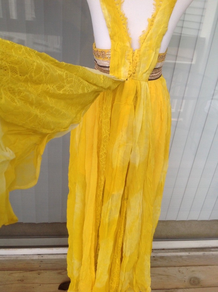 New Free People $460 Size 0 Long Yellow Lace Open Back Summer Viscose Dress | eBay New Free People $460 Size 0 Long Yellow Lace Open Back Summer Viscose Dress | eBay