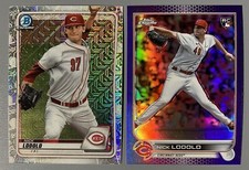 2 Nick Lodolo: 2022 Topps Chrome Update Purple Refractor 2020 Bowman Chrome Mojo