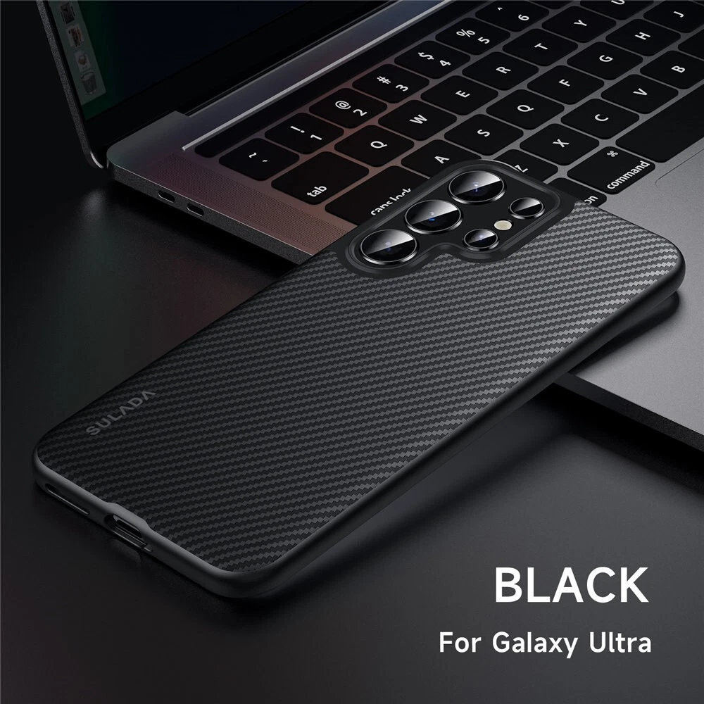 Magnetic Carbon Fiber Pattern Leather Case For Samsung S25 S25 Ultra Back Cover - Picture 3 of 27