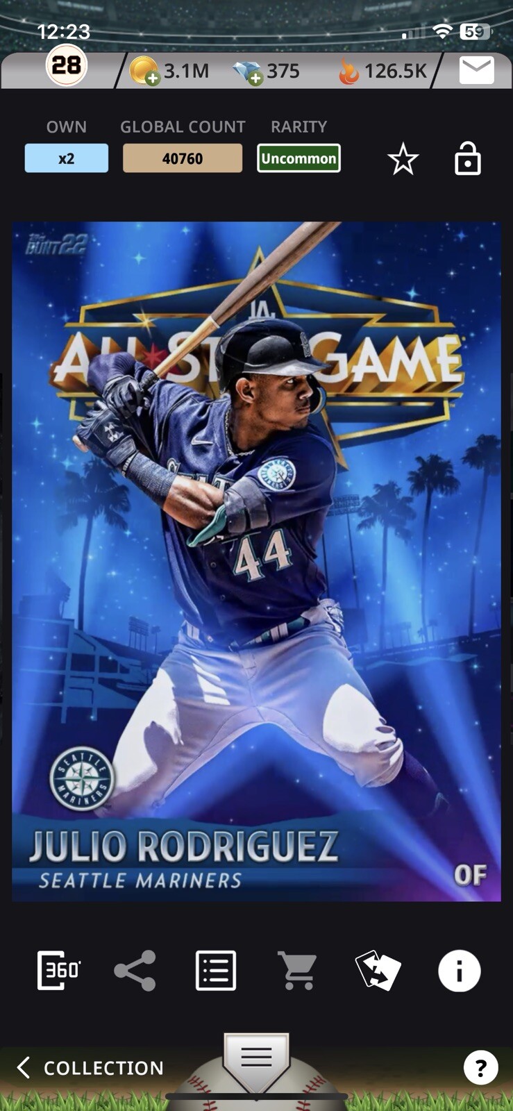 TOPPS BUNT 2022 JULIO RODRIGUEZ [DIGITAL] BASEBALL CARD, YOU PICK, RC