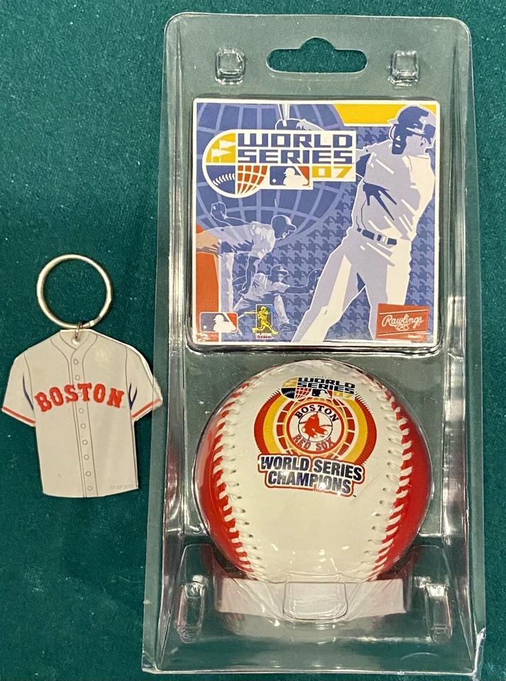 BOSTON RED SOX Bundle World Series Ball, Home/Away Keychain, Wall Sign & More! - Image 3 of 4