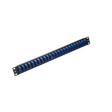 24 Port Fiber Patch Panel SC Duplex OS2 SM Adapters,1U High -0055