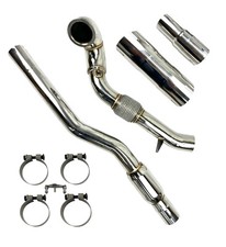 STAINLESS STEEL RESONATED DECAT DOWNPIPE FOR VW GOLF R GTI MK7 AND AUDI S3 8V